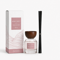 Coffrets de diffuseurs à bâtonnets de marque privée 100 ml avec collier noir, écologiques, parfum personnalisé