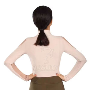 <b>Long</b> <b>Sleeve</b> Women's <b>Base</b> <b>Layer</b> Shirt High Quality Horse Riding Polyester Breathable Comfortable with Customized Logo - Product Image 2