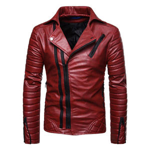 Veste en cuir à fermeture éclair pour hommes, vêtements d'hiver à col rabattu sur mesure Veste d'hiver à séchage rapide respirante à la mode pour adultes - Product Image 2