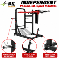 Machine à Squat à Pendule SK, Appareil Commercial de Musculation pour Salle de Sport, Machine à Squat à Charge de Plaques pour Entraînement des Jambes, Équipement de Fitness Direct