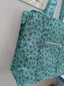 Pinksa Fashion Handmade Autumn/Winter Summer Lightweight Eco-friendly Jaipur Floral Print <b>Quilted</b> 100% Cotton Open Tote <b>Bag</b> - Product Image 4