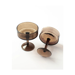 Couple de mariage personnalisé Bar Restaurant soufflé à la main martelé coupé verre à cocktail paire de fournisseur indien - Product Image 2