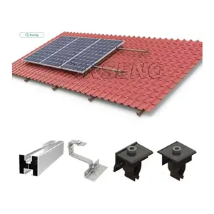 Crochet de toit solaire personnalisé de vente chaude Structure de montage de toit de tuile système de montage de panneau solaire crochet de toit de tuile pv