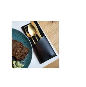 100% Natural Leather Spoon <b>Bag</b> Fork Knife Straw Cutlery Flatware <b>Set</b> With Handmade Use for Hot Sale Product - Product Image 6