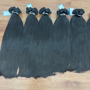 Cabello humano crudo vietnamita de alta calidad 100%, venta al por mayor, trama doble, cutícula completa alineada, mechones rectos, trama de cabello Natural - Product Image 2
