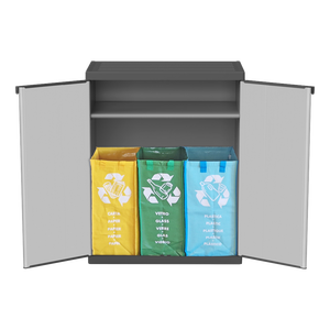 Mobile per la Separazione dei Rifiuti 68x40x85 cm per Soggiorno, Prodotto per Interni/Esterni - Product Image 1