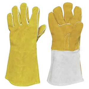 Guantes de cuero dividido de piel de vaca de alta resistencia de calidad superior Guantes de soldadura industrial de alta seguridad - Product Image 5