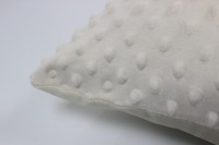 Housse de coussin décorative personnalisable en peluche Minky à pois ivoire pour canapé, taie d'oreiller 18x18 pouces pour la maison et l'hôtellerie