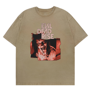 T-shirt unisexe d'horreur Evil <span class=keywords><strong>Dead</strong></span> <span class=keywords><strong>Rise</strong></span> avec graphisme vieilli, décontracté, pour Halloween, style film, 2026 - Product Image 3