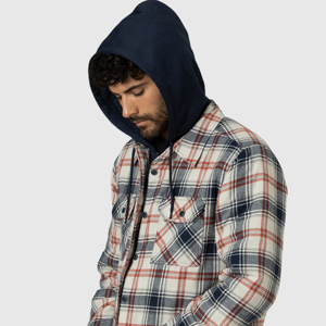 2024 Hot Sale Men's Hooded Windproof Comfortable <b>Flannel</b> <b>Jacket</b> High Quality Custom Design Stand Collar Thin for Winter - Product Image 5