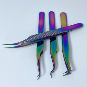 Pince à épiler pour faux cils en acier inoxydable de qualité fine droite et incurvée - Product Image 4