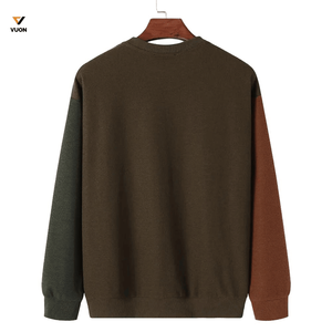 Sudadera de cuello redondo hecha a medida OEM para hombre 100% algodón de alta calidad liso teñido 3D bordado Logo invierno logotipo personalizado - Product Image 2