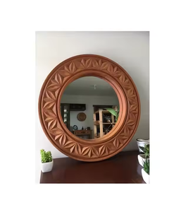 Best selling carved <b>wooden</b> <b>mirror</b> <b>frames</b> ideal for cozy living room walls or traditional bedroom by Azora Industries - Product Image 2