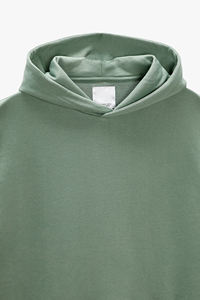 Adjustable Oversize <b>Hoodie</b> with Front Pouch Pocket Ribbed Trims and Embroidered Techniques <b>Sleeveless</b> Design for Winter - Product Image 6