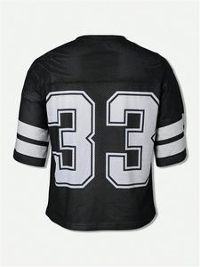 Maillots de football américain rétro en sublimation, streetwear, design graphique personnalisé, respirant, antibactérien, grande taille, séchage rapide, maille - Product Image 2