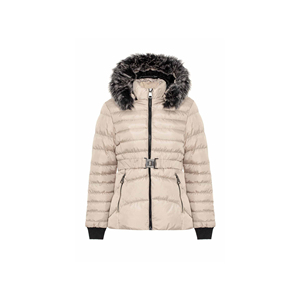 Chaqueta Acolchada con Capucha para Mujer, de Alta Calidad, Personalizada, Corte Ajustado, 100% Poliéster, Tejido Invernal, Venta al Por Mayor - Product Image 3