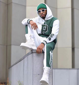 New Vintage Solid Fashion Oversized Casual Winter Track Suit 2 Piece Jogging Set Waterproof Windbreaker <b>Jacket</b> Sweatpants Hoodie - Product Image 5