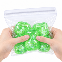 Sac auto-scellant en PVC personnalisé pour l'emballage de jouets sensoriels Squishy Nice Cube, pochette de rangement transparente réutilisable, fournisseur d'usine en gros
