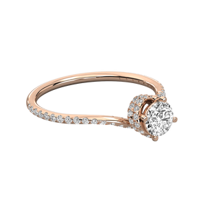 Bague solitaire en or 14 carats pour femmes avec diamant de laboratoire - Product Image 3