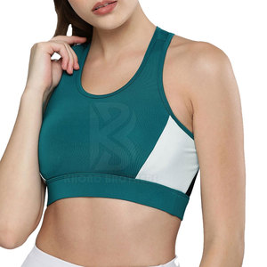 Soutien-gorge de sport actif grande taille pour femme sans manches et respirant fabriqué au Pakistan avec un matériau en polyester spandex - Product Image 1