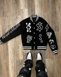 เสื้อแจ็กเก็ตทีมตัวแทนแบบสตรีทคอปกตั้งสำหรับฤดูหนาวงานตามสั่งผลิตโลโก้ - Product Image 1