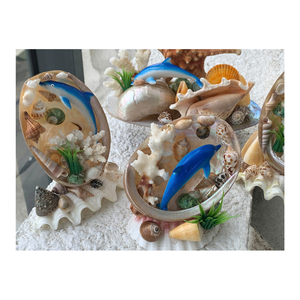 ARTISANAT ET CADEAUX EN RÉSINE PERSONNALISÉS STATUES ÉLÉGANES DE DAUPHINS ET DE COQUILLES MARINES DÉCORATION D'AQUARIUM ÉTANCHE SOUVENIRS FAITS MAIN CréATIFS - Product Image 1