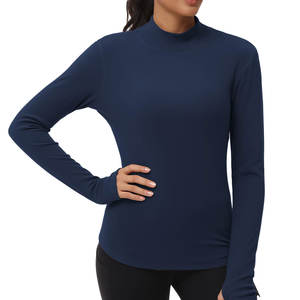 Camiseta de Manga Larga de Secado Rápido para Mujer, Cuello Alto, para Montar a Caballo, Camiseta Interior para Mujer - Product Image 4