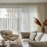 100% lin blanc 5% lumière solaire passlin voilages Plan Voile tissu nouveau matériau solide pour le salon chambre moderne