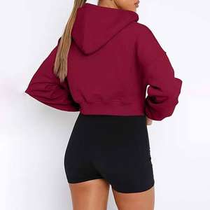 Women's Lightweight Zip Hooded Sweatshirts <b>Long</b> <b>Sleeve</b> Cropped Athletic <b>Tops</b> Summer Fitness Workout Breathable Washed Style-<b>Y2K</b> - Product Image 3