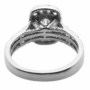 Halo Round Moissanite Engagement <b>Ring</b> <b>Iced</b> Out Hip Hop Jewelry 925 Silver USA Wedding Fashion Jewelry - Product Image 6