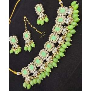 Elegante Kundan Gargantilla Collar Set Producto de joyería fina - Product Image 3