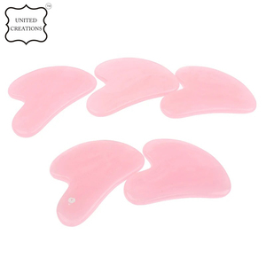 Gua Sha en jade naturel avec logo personnalisé masseur facial application corporelle outil de soin de la peau du visage outil de massage de beauté personnalisé en pierre de Guasha - Product Image 4