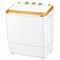 Oferta Especial: Lavadora Semiautomática Compacta de Doble Tina de 3.5KG/2KG con Pulsador y Centrifugadora para Apartamentos, Dormitorios y Hogares