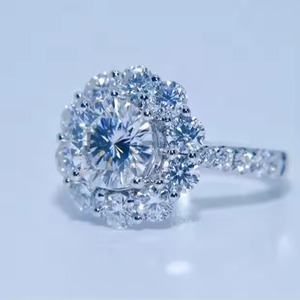 Bague Solitaire 14k 18k Lab Grown Diamond Bague de fiançailles Qualité 925 Silver Lab Grown Diamond Wedding Ring For Women - Product Image 3