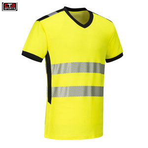 Camiseta de Seguridad de Alta Visibilidad Térmica de la Mejor Calidad 2024, Talla Grande, con LED Intermitente, Antiestática, Impermeable, Diseño Personalizado OEM, Mangas Cortas - Product Image 4