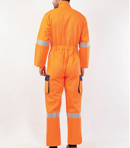 Vente en gros de combinaisons ignifuges, vêtements de travail de soudage de sécurité ignifuges avec bandes réfléchissantes uniformes pour les travailleurs de la construction - Product Image 2