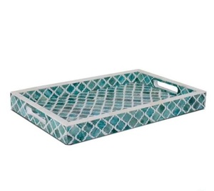 Bandeja de Servicio con Incrustaciones de Hueso y Resina, Diseño de Primera Calidad, Precio Directo de Fábrica, Bandeja de Servicio para Almacenar Frutos Secos para el Desayuno de Ramadán - Product Image 1