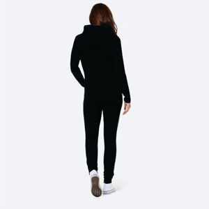 Mono ajustado para mujer, 93% algodón, 7% elastano, unidireccional, con cremallera, bolsillo frontal, color negro - Product Image 2