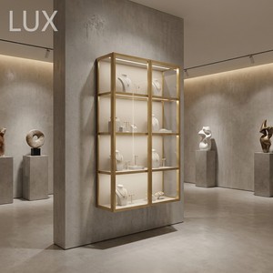 LUX Trendy Glass Jewellery Store <b>Wall</b> <b>Display</b> <b>Cabinet</b> Fine Diamond Necklace Shop Furniture Jewelry <b>Display</b> Showcase for Sale - Product Image 3