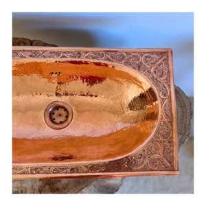 Évier en cuivre antique à forte demande Évier en cuivre à vendre Évier en cuivre antique fabriqué en Inde de haute qualité - Product Image 3