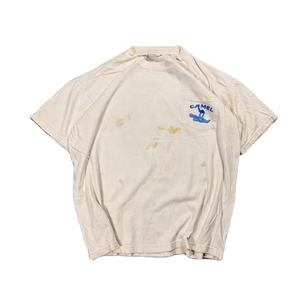 T-shirt délavé pour femme, style vintage, en coton, décontracté, streetwear, manches courtes, haut tendance été - Product Image 1