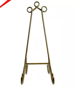 Nouvel chevalet en métal doré antique pour présentations de mariage, chevalet décoratif en métal - Product Image 1