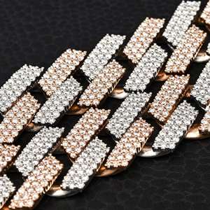 Chaîne durable en diamant plaqué or de style Hip Hop pour hommes Collier long en argent sterling 925 pour un usage quotidien - Product Image 5