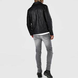 Chaqueta de cuero motorista impermeable y cómoda para hombre, buena calidad, producto más exigente, chaqueta de cuero para hombre - Product Image 4