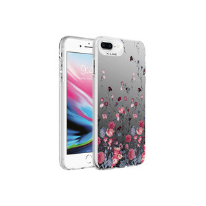 Étui rigide argenté à motif floral ANKY Premium pour iPhone 7 Plus, coque de protection fine, protection arrière pour téléphone, modèle 12promax - Product Image 1