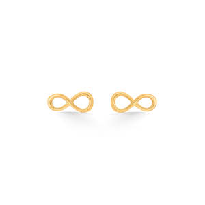 Infinity Aurum 18K Gold Ohrstecker mit Zirkonia Vintage & Trendige Stile für Hochzeit Verlobung Party - Product Image 3