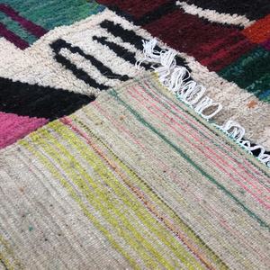 Alfombras indias hechas a mano de 7x8 pies, alfombras bordadas, de algodón 100% Material, Dhurries para el hogar, sala de estar y decoración de jardín, alfombras - Product Image 2