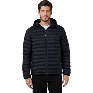 Veste d'hiver à bulles d'air pour hommes avec logo personnalisé Veste utilitaire d'extérieur en nylon épais et chaud à capuche détachable - Product Image 1