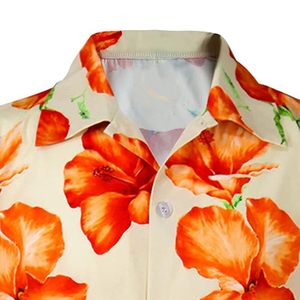 เสื้อเชิ้ตฮาวายสำหรับผู้ชายเสื้อพิมพ์ลายดอกไม้แขนสั้นปรับแต่งได้ - Product Image 3
