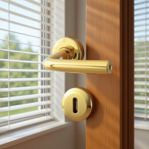Cannes M1545/23KV/23KVS Rosette Lever Handle Set OB VK 8mm Brass F71 DIN EN 1906 Compliant for Blinds <b>Shades</b> & Shutters - Product Image 3